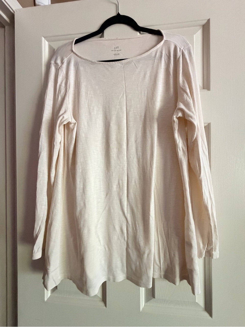 J. Jill Cream Long-Sleeve Scoop Neck Top - Picture 4 of 5